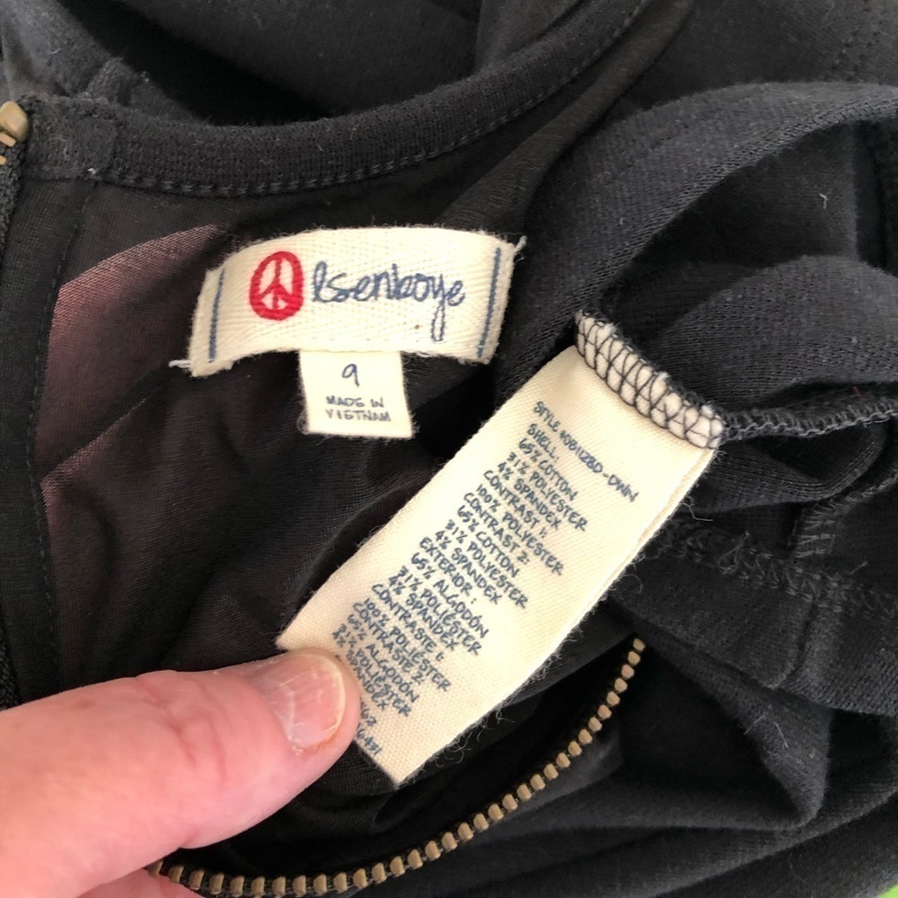 OLSENBOYE Sexy Mesh Front Ponte Swing Dress - Picture 9 of 9